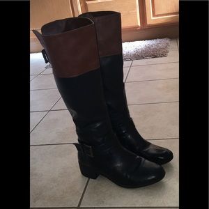 Rampage Black and Brown Riding Boots